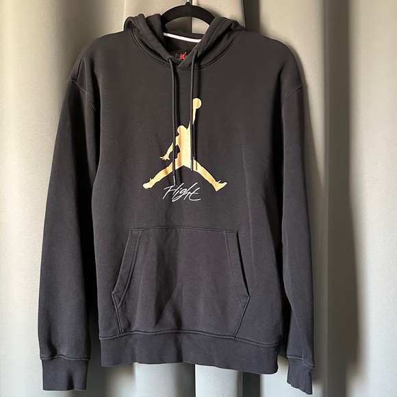 Jordan Black Hoodie with Matching  Sweatpants Gold Logo - Picture 7 of 11